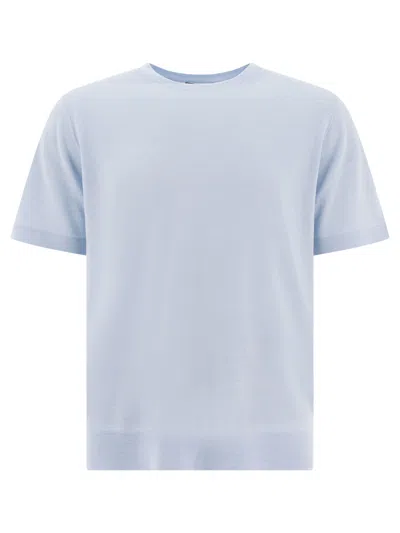 Vince Basic Round Neck Short Sleeve T-shirt In Blue