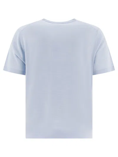 Vince Basic Round Neck Short Sleeve T-shirt In Blue