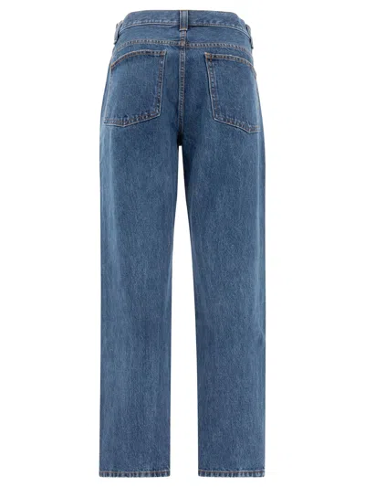 Khaite Danielle High Rise Straight Jeans In Blue