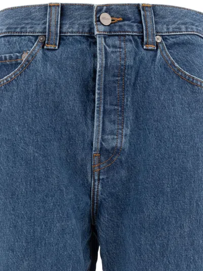 Khaite Danielle High Rise Straight Jeans In Blue