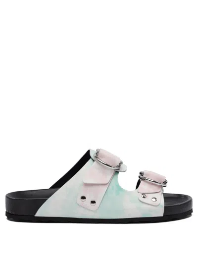Pierre Hardy Printed Leather Sandals In Multi