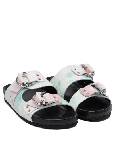 Pierre Hardy Printed Leather Sandals In Multi