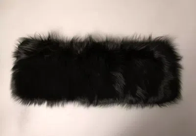 Dolce & Gabbana Fur Shoulder Collar Wrap Shawl Women's Scarf In Black