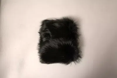 Dolce & Gabbana Fur Shoulder Collar Wrap Shawl Women's Scarf In Black