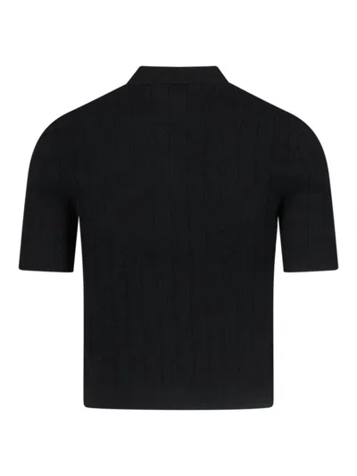 Balmain Black Sweaters With Golden Buttons