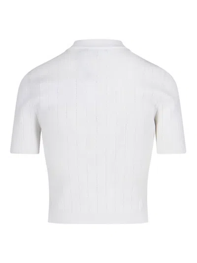 Balmain Cardigan M/c Bottoni In White