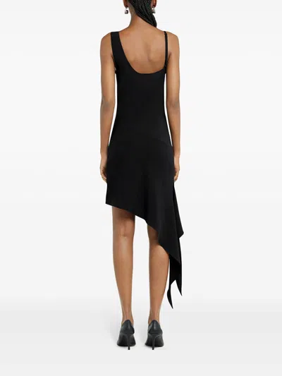 Courrèges Courregès Black Polyester Mini Dress In Black