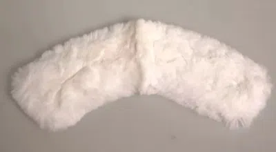 Dolce & Gabbana White Fur Shoulder Collar Wrap Shawl Scarf In White