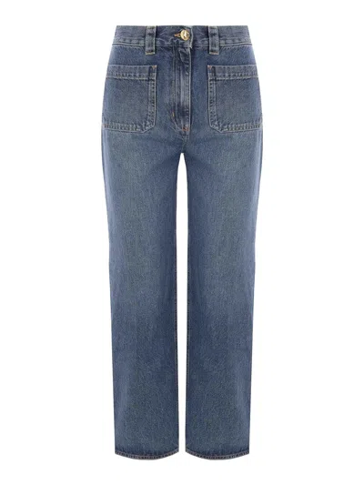 Elisabetta Franchi High-rise Boyfriend Jeans In Blue