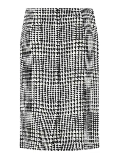 Gianluca Capannolo Houndstooth Midi Skirt - White