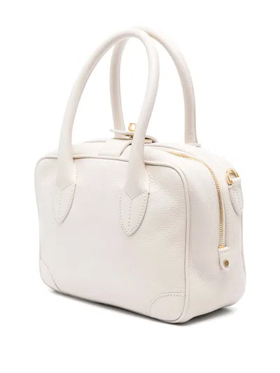 Golden Goose Vita Tote Bag In Leather In White