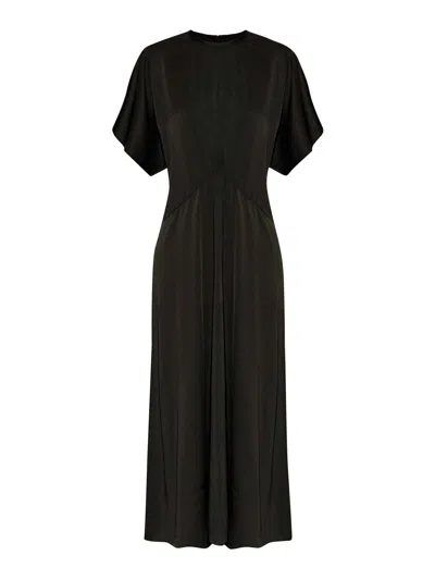 Isabel Marant Keany Short-sleeved Midi Dress In Black