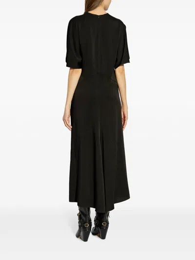 Isabel Marant Keany Short-sleeved Midi Dress In Black