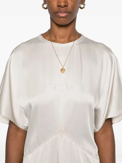 Isabel Marant Keany Midi Dress Flutter Sleeves In White