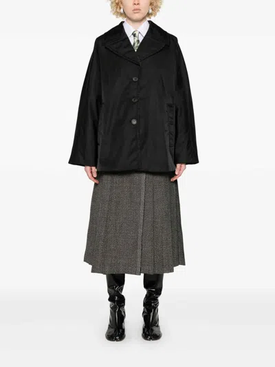 Marni Sleeveless Cape Coat In Black