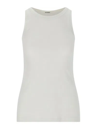 Jil Sander Tank Top Set Of 3 - White, Cream & Green In Multicolour