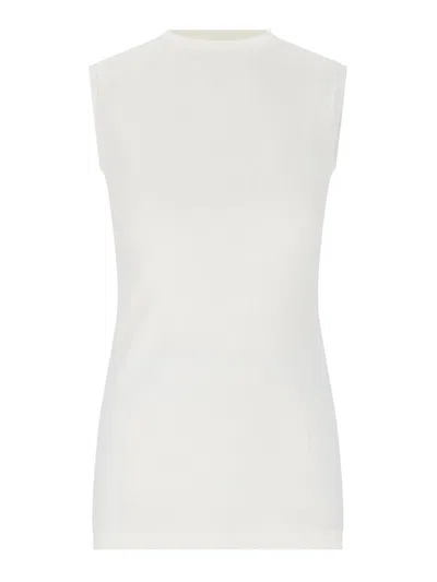 Jil Sander Tank Top Set Of 3 - White, Cream & Green In Multicolour