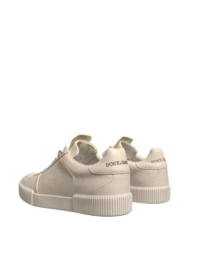 Pre-owned Dolce & Gabbana White Miami Leather Low Top Sneakers Men's Shoes ()