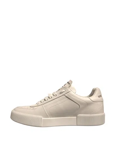 Pre-owned Dolce & Gabbana White Miami Leather Low Top Sneakers Men's Shoes ()