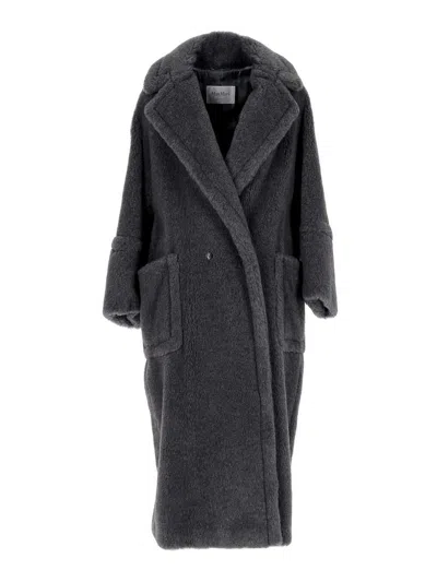 Max Mara Kadiak Oversized Alpaca And Wool Teddy Coat In Blue