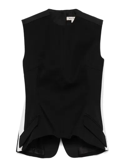 Meryll Rogge Twill-weave Vest In Black