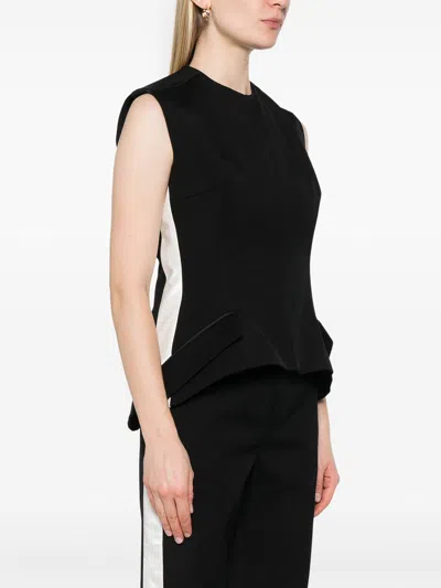 Meryll Rogge Twill-weave Vest In Black