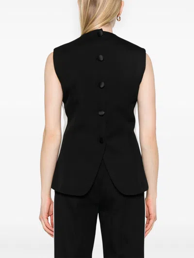 Meryll Rogge Twill-weave Vest In Black