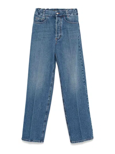 Meryll Rogge Blue Straight Jeans In Washed Blue