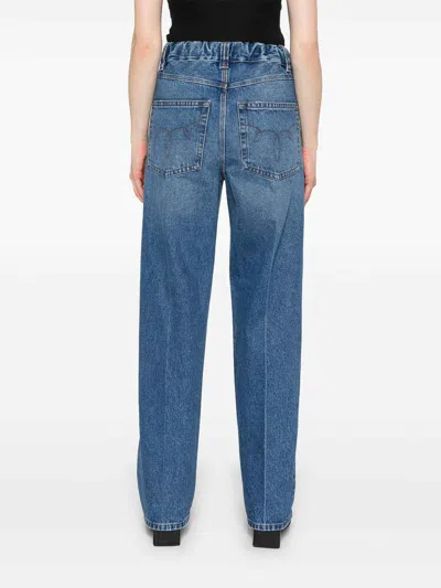 Meryll Rogge Blue Straight Jeans In Washed Blue