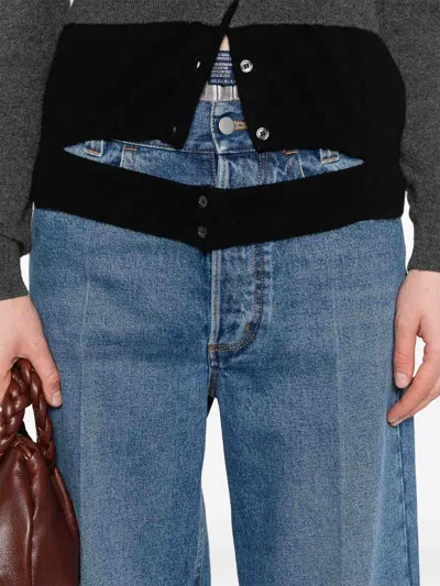 Meryll Rogge Blue Straight Jeans In Washed Blue