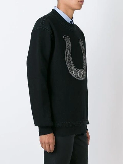 embroidered horseshoe sweatshirt