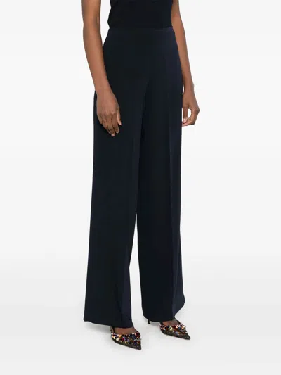 P.a.r.o.s.h Tailored Trousers With High Waist And Wide-leg Design In Blue