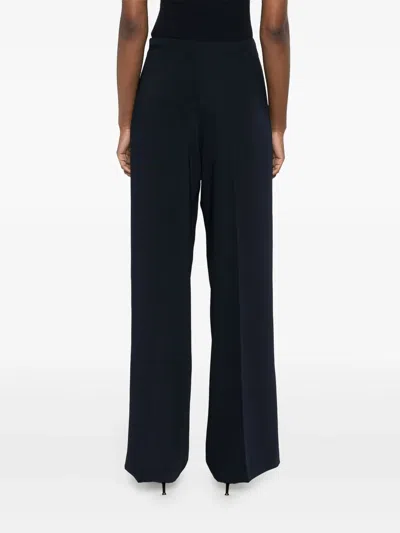 P.a.r.o.s.h Tailored Trousers With High Waist And Wide-leg Design In Blue