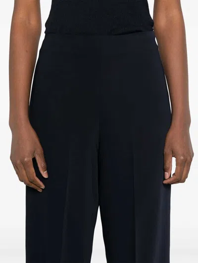 P.a.r.o.s.h Tailored Trousers With High Waist And Wide-leg Design In Blue