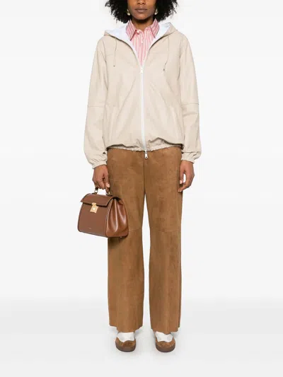 P.a.r.o.s.h Mitra Reversible Leather Zip-up Jacket In Light Pink