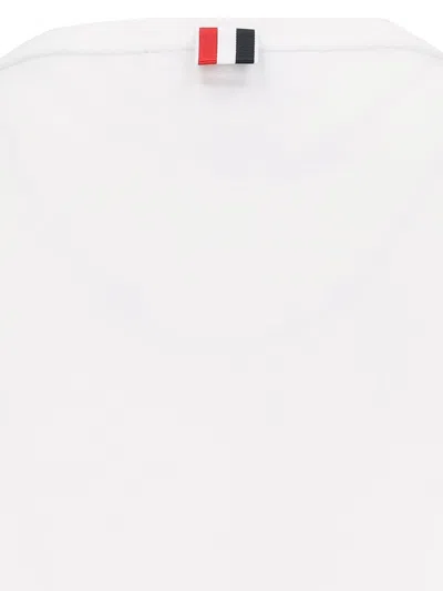 Thom Browne Rugby Fit Short Sleeve Tee In Cotton Interlock In White