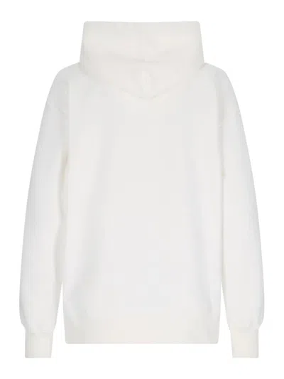 Valentino Women's Ivory Cotton Sweatshirt In White