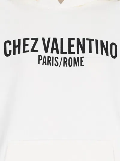 Valentino Women's Ivory Cotton Sweatshirt In White