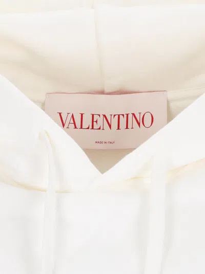 Valentino Women's Ivory Cotton Sweatshirt In White