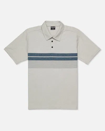 United Legwear Men's Printed Stripe Slub Polo Short Sleeve T-shirt In Bone