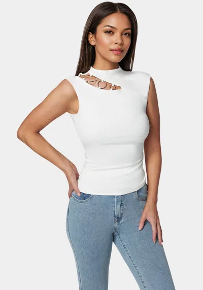 Bebe Asymmetrical Top In Pristine