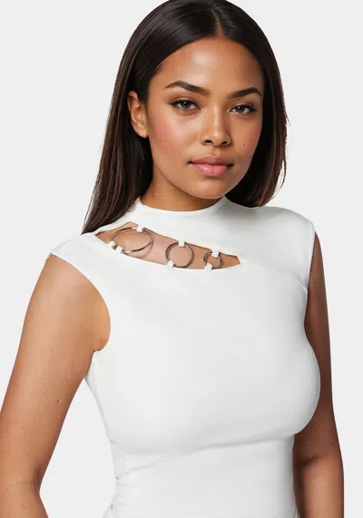 Bebe Asymmetrical Top In Pristine