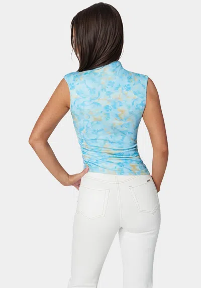 Bebe Asymmetrical Top In Floral Dreams Print