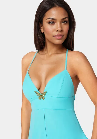Bebe Asymmetric Butterfly Tank Top In Capri