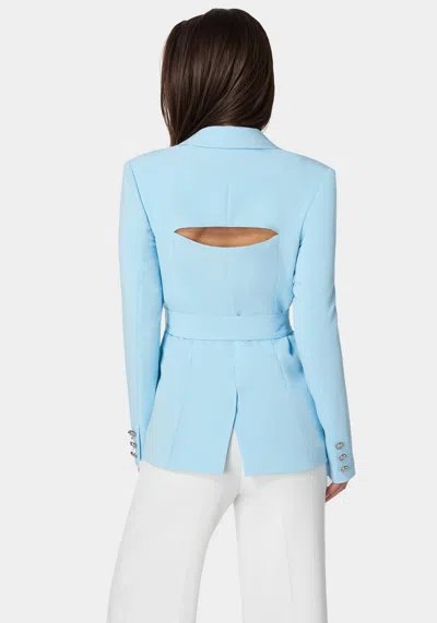 Bebe Belted Blazer In Clear Sky