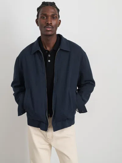 Alex Mill Sam Jacket In Cotton Linen In Navy/black