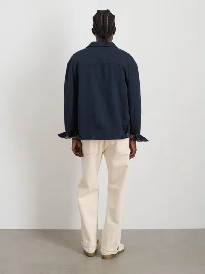 Alex Mill Sam Jacket In Cotton Linen In Navy/black