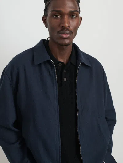 Alex Mill Sam Jacket In Cotton Linen In Navy/black