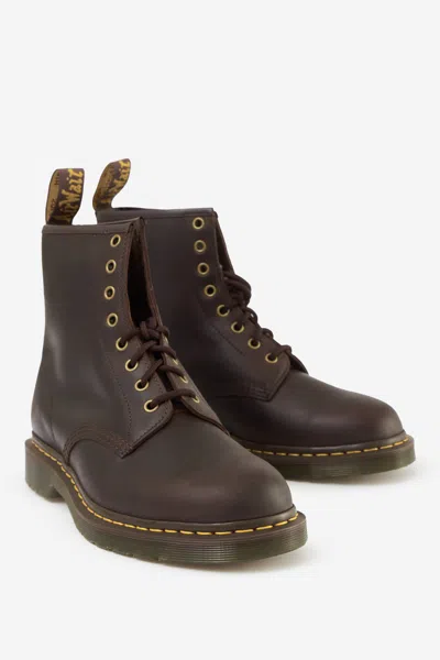 Dr. Martens 1460 Leather Combat Boots In Brown