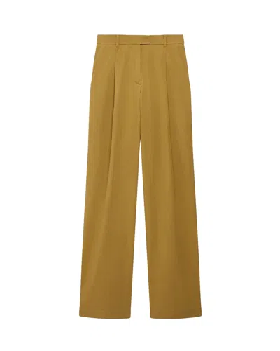 Another Tomorrow Relaxed Wide-leg Pant In Brown